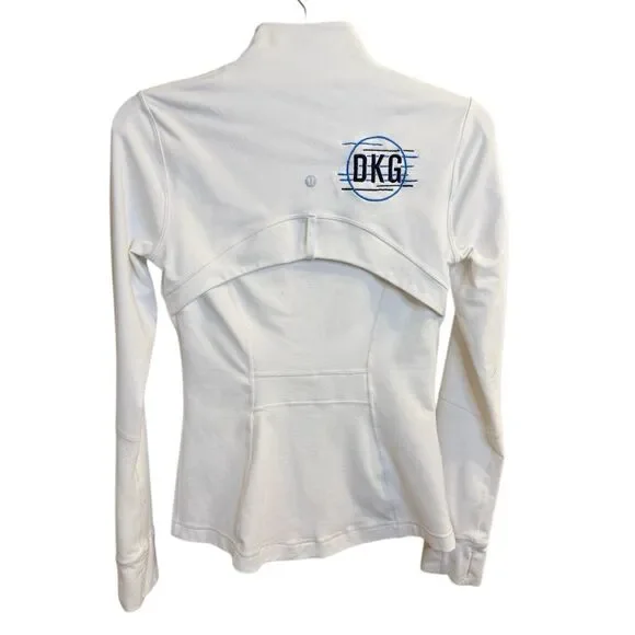 Lululemon Define Jacket White Zip Front Pockets Embroidered - Picture 5 of 9